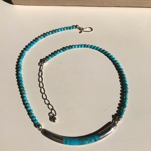Jay King Turquoise & Sterling Silver Bar Necklace